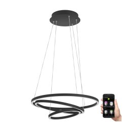 Lustră LED dimabilă pe cablu LOBINERO-Z LED/43,2W/230V negru Eglo 900479
