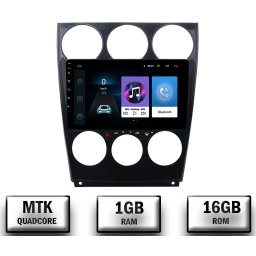 Navigatie Mazda 6 (2002-2008), Android 10, P-Quadcore 1GB RAM + 16GB ROM, 9 Inch - AD-BGP9001+AD-BGRKIT321