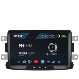 Navigatie Dacia, Android 10, P-Quadcore 1GB RAM + 16GB ROM, 8 Inch - AD-BGPDCADMTK