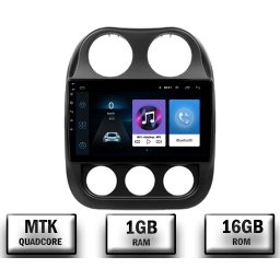 Navigatie Jeep Compass (2009-2016), Android 10, P-Quadcore 1GB RAM + 16GB ROM, 9 Inch - AD-BGP9001+AD-BGRKIT284