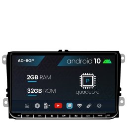 Navigatie Volkswagen, Skoda, Seat, Android 12, P-Octacore 2GB RAM + 32GB ROM, 9 inch - AD-BGPW9MTK2GB