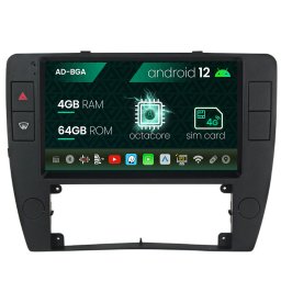 Navigatie Volkswagen Passat B5 5.5 (1996-2005), Android 13, A-Octacore 4GB RAM + 64GB ROM, 9 Inch - AD-BGA9004+AD-BGRKIT25OLD