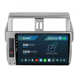 Navigatie Toyota Land Cruiser Prado J150 (2014-2016), Android 12, P-Octacore 2GB RAM + 32GB ROM, 10.1 Inch - AD-BGP10002+AD-BGRKIT061