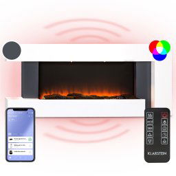 Klarstein Studio Light & Fire 2 Smart, Șemineu, 1000 / 2000 W, MDF, WiFi Control (ACO7-Studio L&F 2 W)