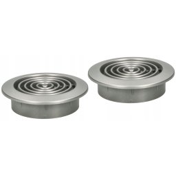 Grila de protecție ventilație rotundă mini fi 45 mm 2 buc - Culoare satin argintiu
