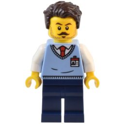 Lego Minifigurină City - Museum Employee, Male Minifigure