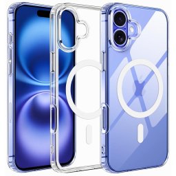 BestCase® Husa Anti Shock 1.5mm, Pentru Apple iPhone 16 Plus, Tehnologie MagSafe, Protectie Camera, Transparent