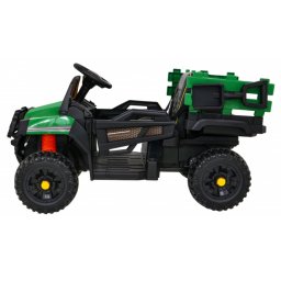 Masinuta electrica cu telecomanda farmer pick-up, roti eva, scaun tapitat, 116x66x65 cm, putere 70w - verde