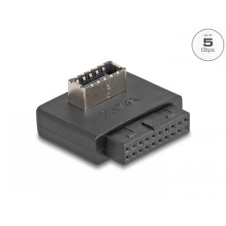 Adaptor USB 3.2 pin header la USB Type E Key A unghi 90 grade M-M, Delock 67241