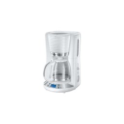 Cafetiera Cafetiera Russell Hobbs Inspire White 24390-56, 1100 W, 1.25 l, Tehnologie WhirlTech, Timer digital, Alb/Crom