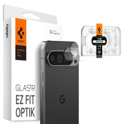 Folie de protecție cameră Pixel 9 Pro Spigen Glas.tR Optik EZ Fit, Set 2 bucăți Google STICLĂ