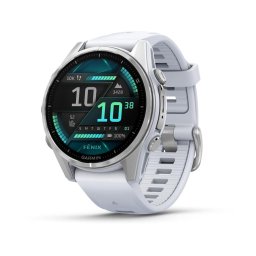 Smartwatch fēnix 8 43 mm AMOLED Silver with Whitestone silicone band