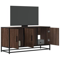 Dulap TV stejar maro, 100x35x50 cm lemn prelucrat si metal GartenMobel Dekor