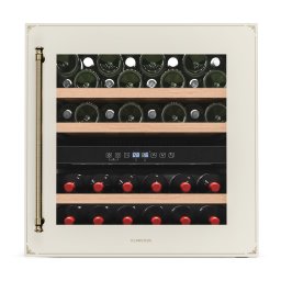Klarstein Răcitor de vin Vinsider Victoria 36, 36 sticle, tactil, protecție UV, LED, silențios, 3 rafturi (TK15-VinsVic-Wine-CR)