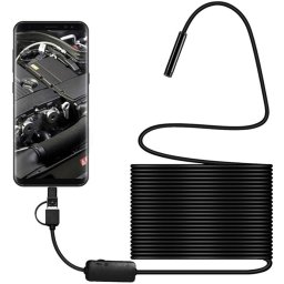 Endoscop Android 5 METRI Camera Waterproof Universala Slim pentru Inspectie Auto conectare MicroUsb