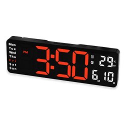 Ceas de perete / masa electronic RD A323 de 32cm afisaj portocaliu
