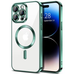 Husa Husa pentru iPhone 16 Pro Max - Techsuit Luxury Crystal MagSafe - Light Green