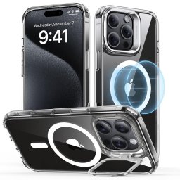 Husa Husa pentru iPhone 16 Pro - ESR Classic Hybrid HaloLock Kickstand - Clear