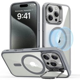 Husa Husa pentru iPhone 16 Pro Max - ESR Classic Hybrid HaloLock Kickstand - Grey Clear