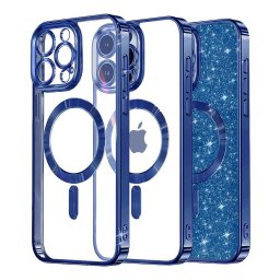 Husa Husa pentru iPhone 16 Pro Max - Techsuit Luxury Glitter MagSafe - Deep Blue