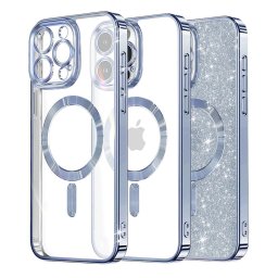 Husa Husa pentru iPhone 16 Pro Max - Techsuit Luxury Glitter MagSafe - Light Blue