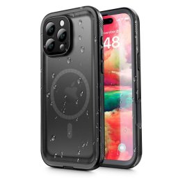 Husa ShellBox Waterproof IP68 - Husă waterproof - compatibil cu Apple iPhone 16 Pro - Waterproof - culoare Negru