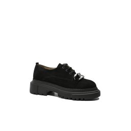 Pantofi damă Anna Viotti cu platformă negri, din piele întoarsă GOR2492NV-40 EU