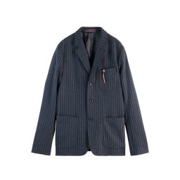 SCOTCH & SODA Sacou Relaxed 3-Button Pinstripe 178656 SC7470 charcoal stripe