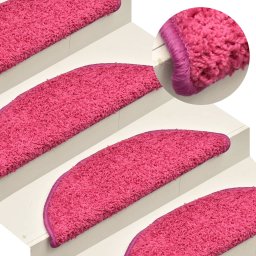 Covorase pentru trepte scara, 15 buc., roz, 56x17x3 cm GartenMobel Dekor