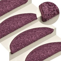 Covorase pentru trepte scara, 15 buc. violet închis, 56x17x3 cm GartenMobel Dekor