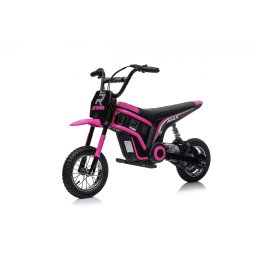 Motocicleta electrica pentru copii, Kinderauto Enduro, 5-10 ani, 350W, 24V, roz