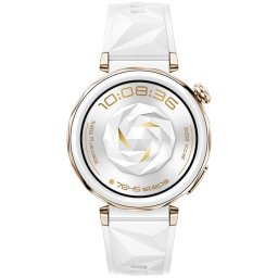 Ceas Smartwatch Huawei Watch GT 5 Pro, 42mm, Bluetooth, NFC, Ceramic Case, White Fluoroelastomer Strap