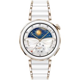 Ceas Smartwatch Huawei Watch GT 5 Pro, 42mm, Bluetooth, NFC, Ceramic Case, White Ceramic Strap