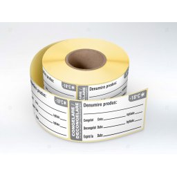 Etichete autoadezive HACCP personalizate, PRODUSE CONGELATE, 25x54 mm, 1000 buc rola