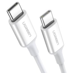 Cablu USB-C la USB-C, 60W, 1.5 m, alb