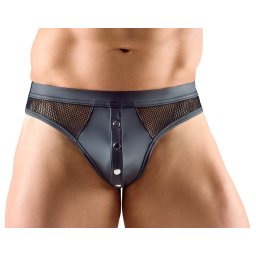 Svenjoyment Tight Matte Look Thong with Net 2111730 Black 3XL