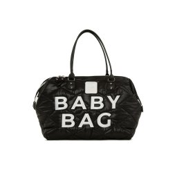 Bagmori Geantă de scutece negru / alb