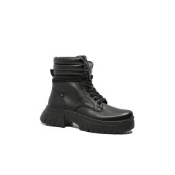 Ghete damă Rieker cu platformă, negre, din piele naturală RIKW1873-00-38 EU