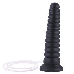 HiSmith HSW03-L-F Squirting Tower Shape Silicone Dildo Anal Toy KlicLok 26cm Black