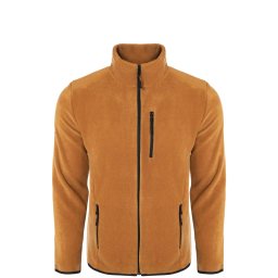 24601 Dewberry 5 Pocket Outdoor Full Zipper Fleece Jacket-CAMEL