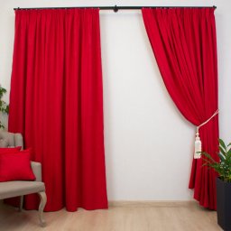 Set 2 draperii Hiko BASE rosu, cu rejansa