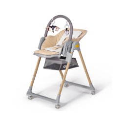 Scaun de masă 2 în 1 pentru copii LASTREE bej/gri KINDERKRAFT
