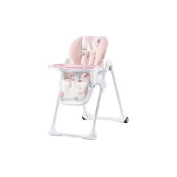 Scaun de masă pentru copii YUMMY roz/alb KINDERKRAFT