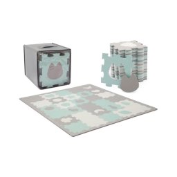 KINDERKRAFT select - Puzzle din spumă LUNO 30 piese gri/mint