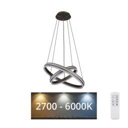 Lustră LED dimabilă pe cablu Globo 67314-60H GROUNI LED/60W/230V + telecomandă