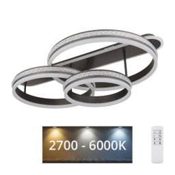Plafonieră LED dimabilă Globo 67314-75 GROUNI LED/75W/230V + telecomandă