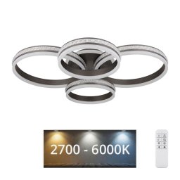 Plafonieră LED dimabilă Globo 67314-90 GROUNI LED/90W/230V + telecomandă