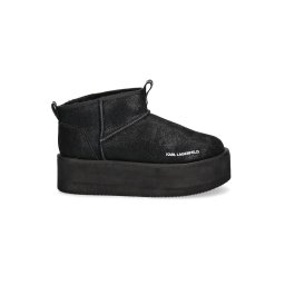 KARL LAGERFELD Ghete Lo Slip On Boot KL48522S 5s0-black shimmer suede