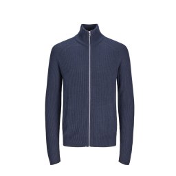 JACK & JONES Jachetă Jjpannel Knit Zip Aw24 12258474 19-3923 TCX navy blazer