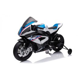Motocicleta electrica cu licenta BMW HP4 Premium, pentru copil 3-9 ani, culoare Alba